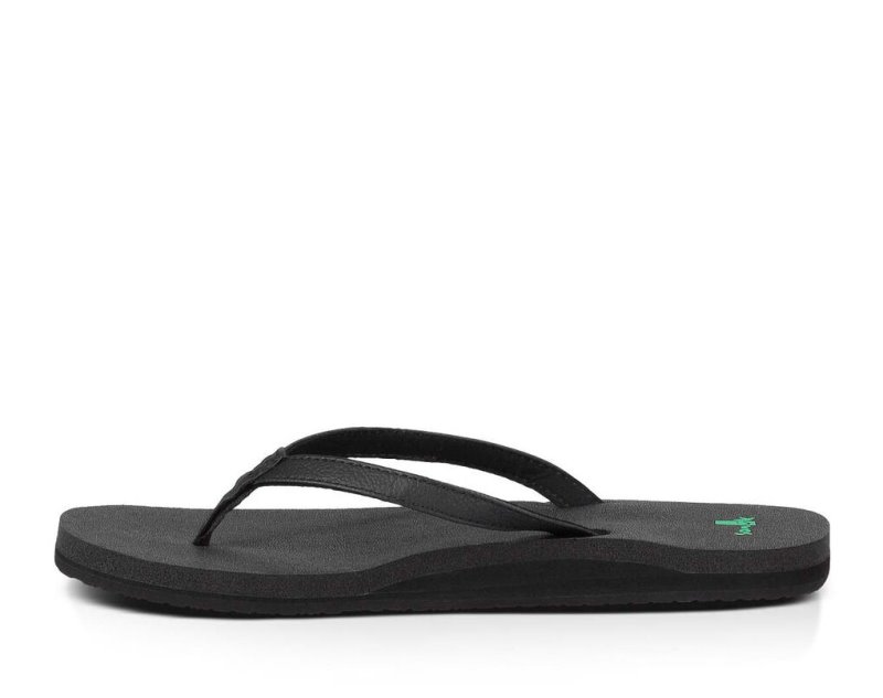 Sanuk Yoga Joy Women's Flip Flops Black | Canada 65MQZ